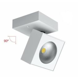 RUBYC PLAFONIERA APPLIQUE CON PROIETTORE A LED 14W BIANCO O NERO DIREZIONABILE BENEITO FAURE - Cristalensi Shop Online