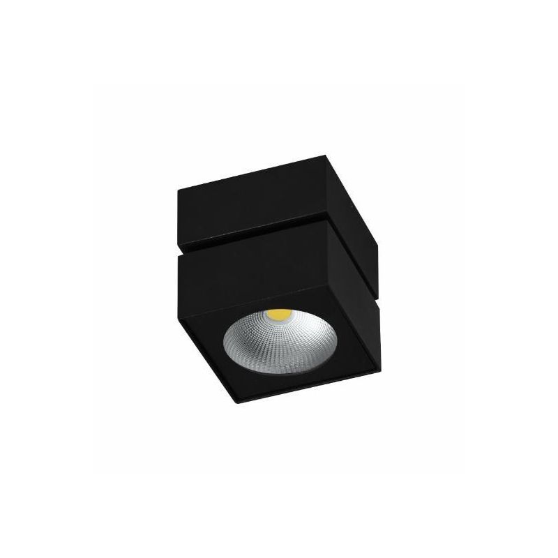 RUBYC PLAFONIERA APPLIQUE CON PROIETTORE A LED 14W BIANCO O NERO DIREZIONABILE BENEITO FAURE - Cristalensi Shop Online