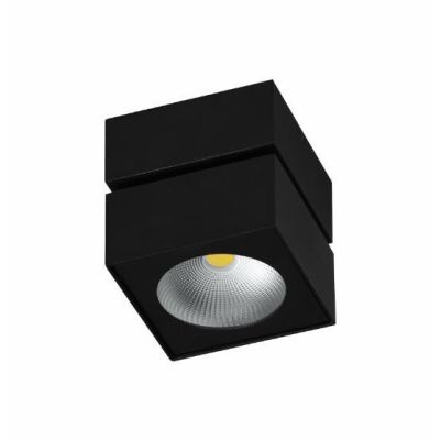 RUBYC PLAFONIERA APPLIQUE CON PROIETTORE A LED 14W BIANCO O NERO DIREZIONABILE BENEITO FAURE - Cristalensi Shop Online