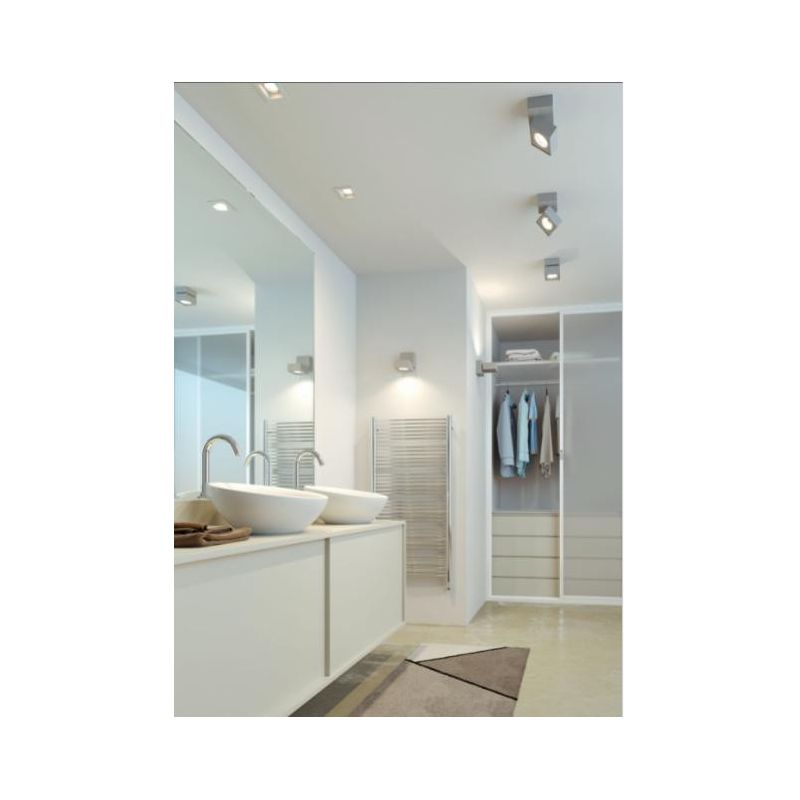 RUBYC PLAFONIERA APPLIQUE CON PROIETTORE A LED 14W BIANCO O NERO DIREZIONABILE BENEITO FAURE - Cristalensi Shop Online