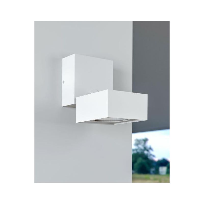 RUBYC PLAFONIERA APPLIQUE CON PROIETTORE A LED 14W BIANCO O NERO DIREZIONABILE BENEITO FAURE - Cristalensi Shop Online
