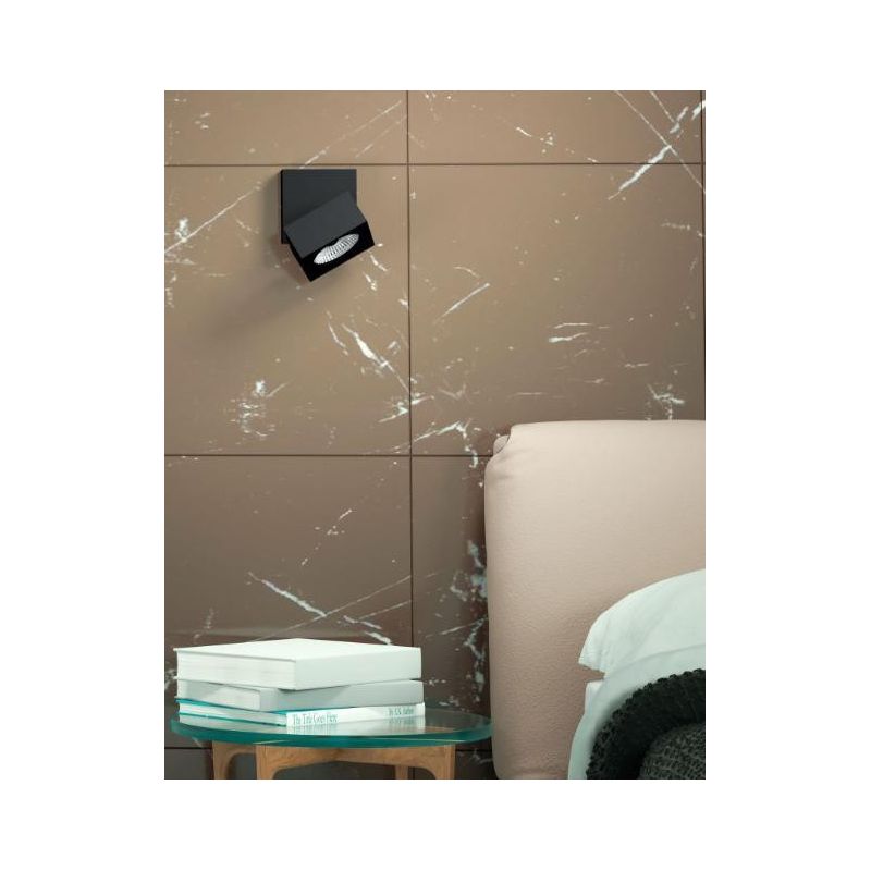 RUBYC PLAFONIERA APPLIQUE CON PROIETTORE A LED 14W BIANCO O NERO DIREZIONABILE BENEITO FAURE - Cristalensi Shop Online