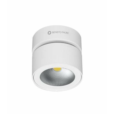CONCORD PLAFONIERA APPLIQUE ROTONDA CON PROIETTORE A LED 14W BIANCO O NERO DIREZIONABILE BENEITO FAURE - Cristalensi Shop Online