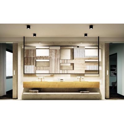 CONCORD PLAFONIERA APPLIQUE ROTONDA CON PROIETTORE A LED 14W BIANCO O NERO DIREZIONABILE BENEITO FAURE - Cristalensi Shop Online