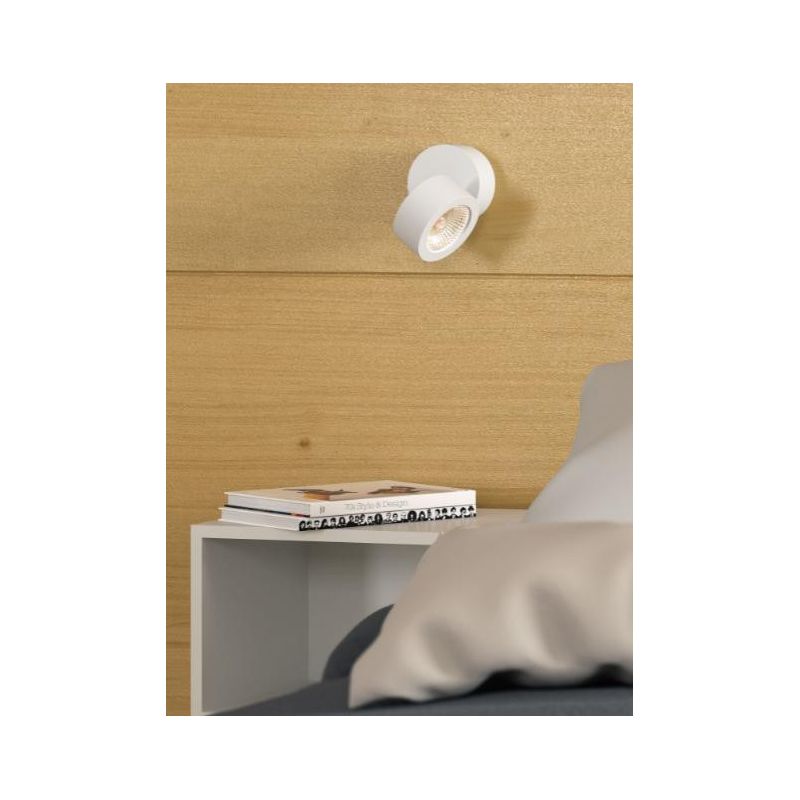 CONCORD PLAFONIERA APPLIQUE ROTONDA CON PROIETTORE A LED 14W BIANCO O NERO DIREZIONABILE BENEITO FAURE - Cristalensi Shop Online