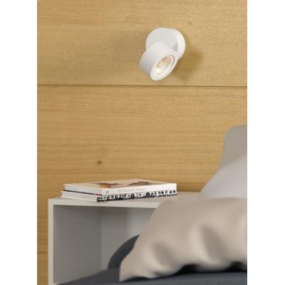 CONCORD PLAFONIERA APPLIQUE ROTONDA CON PROIETTORE A LED 14W BIANCO O NERO DIREZIONABILE BENEITO FAURE - Cristalensi Shop Online