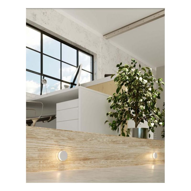 GROW SEGNAPASSO DA INTERNI ROTONDO BIANCO O NERO LED 4W LUCE 3000K DIAMETRO CM 5 BENEITO FAURE - Cristalensi Shop Online