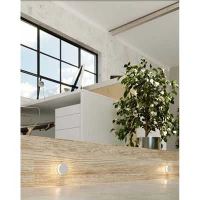GROW SEGNAPASSO DA INTERNI ROTONDO BIANCO O NERO LED 4W LUCE 3000K DIAMETRO CM 5 BENEITO FAURE - Cristalensi Shop Online