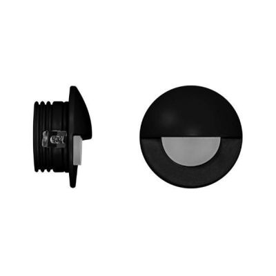 ILO SEGNAPASSO DA INTERNI ROTONDO CON PALPEBRA BIANCO O NERO LED 2W LUCE 3000K DIAMETRO CM 5 BENEITO FAURE - Cristalensi Shop On