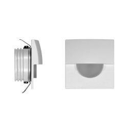 SKIN SEGNAPASSO DA INTERNI QUADRATO CON PALPEBRA BIANCO O NERO LED 2W LUCE 3000K CM 5X5 BENEITO FAURE - Cristalensi Shop Online