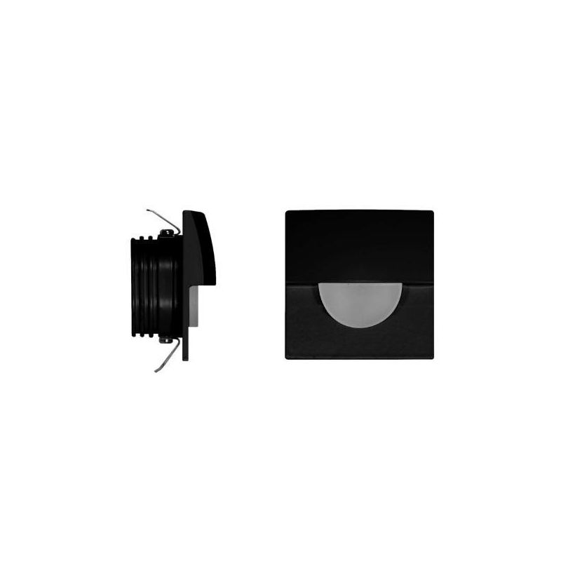 SKIN SEGNAPASSO DA INTERNI QUADRATO CON PALPEBRA BIANCO O NERO LED 2W LUCE 3000K CM 5X5 BENEITO FAURE - Cristalensi Shop Online