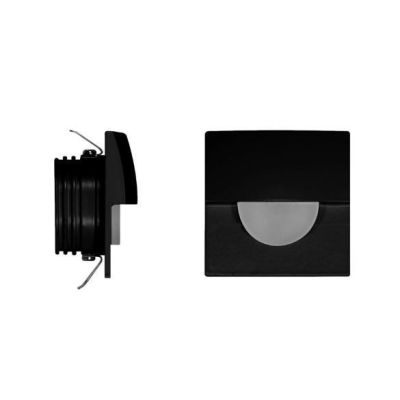 SKIN SEGNAPASSO DA INTERNI QUADRATO CON PALPEBRA BIANCO O NERO LED 2W LUCE 3000K CM 5X5 BENEITO FAURE - Cristalensi Shop Online