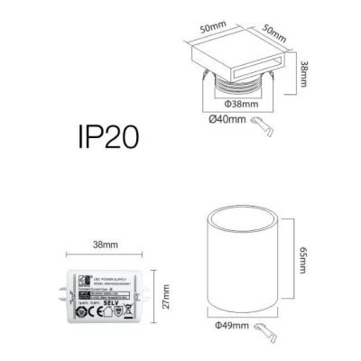 STEPS SEGNAPASSO DA INTERNI QUADRATO COLORI BIANCO O NERO LED 4W LUCE 3000K CM 5X5 BENEITO FAURE - Cristalensi Shop Online