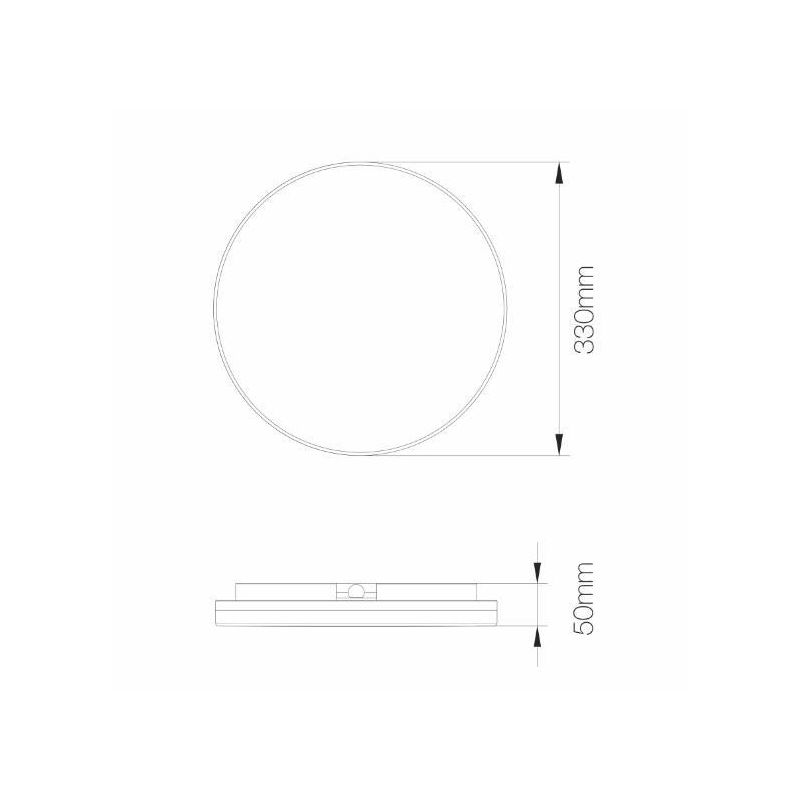 KORA R PLAFONIERA ROTONDA D33 BIANCA MODERNA IP54 LED 25W CON CCT SWITCH BENEITO FAURE - Cristalensi Shop Online