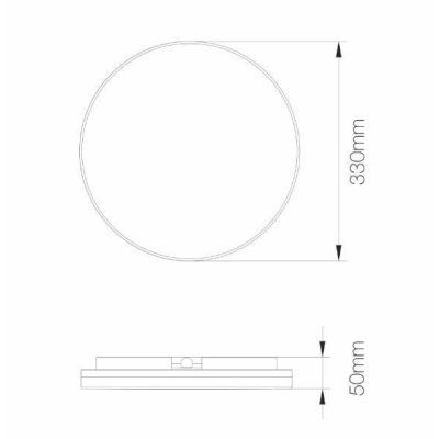 KORA R PLAFONIERA ROTONDA D33 BIANCA MODERNA IP54 LED 25W CON CCT SWITCH BENEITO FAURE - Cristalensi Shop Online