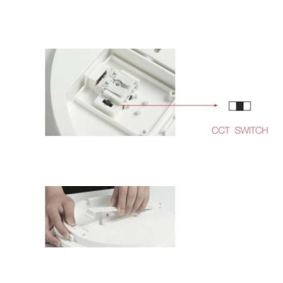 KORA C PLAFONIERA QUADRATA CM 33X33 BIANCA MODERNA IP54 LED 25W CON CCT SWITCH BENEITO FAURE - Cristalensi Shop Online