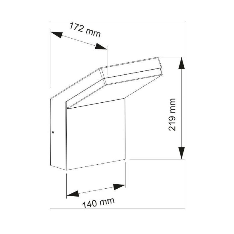 NEO XL APPLIQUE DA ESTERNI SQUADRATA BIANCO O NERO IP65 LED 18W LUCE 3000K o 4000k BENEITO FAURE - Cristalensi Shop Online