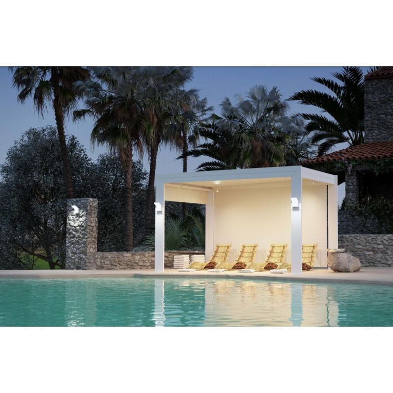 NEO XL APPLIQUE CON SENSORE DI MOVIMENTO BIANCO O NERO IP65 LED 18W LUCE 3000K o 4000k BENEITO FAURE - Cristalensi Shop Online