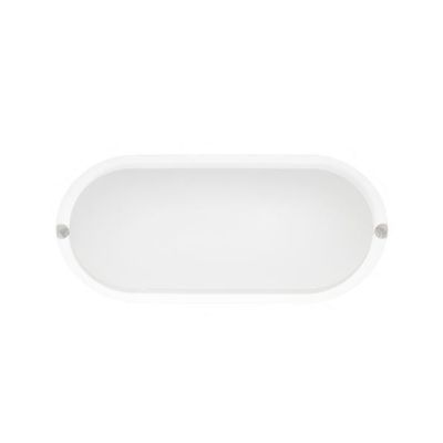 ZIBOR PLAFONIERA OVALE MODERNA IP65 LED 12W LUCE 3000K O 4000K COLORE BIANCO BENEITO FAURE - Cristalensi Shop Online