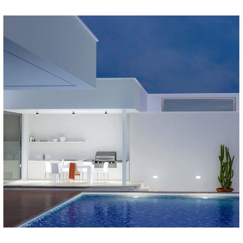 ZIBOR PLAFONIERA OVALE MODERNA IP65 LED 12W LUCE 3000K O 4000K COLORE BIANCO BENEITO FAURE - Cristalensi Shop Online