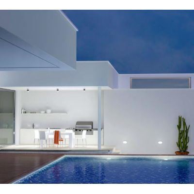 ZIBOR PLAFONIERA OVALE MODERNA IP65 LED 12W LUCE 3000K O 4000K COLORE BIANCO BENEITO FAURE - Cristalensi Shop Online