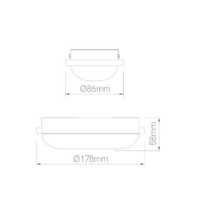 ZIBOR PLAFONIERA OVALE MODERNA IP65 LED 12W LUCE 3000K O 4000K COLORE BIANCO BENEITO FAURE - Cristalensi Shop Online