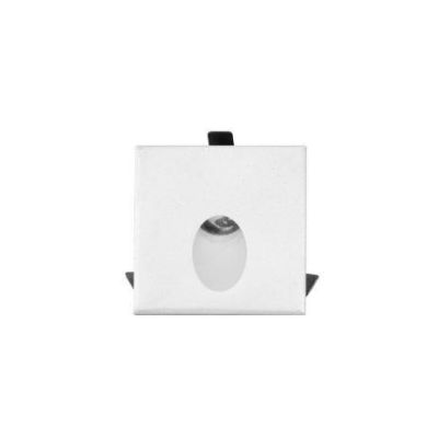 LUKY SEGNAPASSO QUADRATO MODERNO IP54 BIANCO O NERO LED 2W CON LUCE 3200K O 4000K BENEITO FAURE - Cristalensi Shop Online
