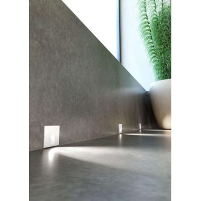 LUKY SEGNAPASSO QUADRATO MODERNO IP54 BIANCO O NERO LED 2W CON LUCE 3200K O 4000K BENEITO FAURE - Cristalensi Shop Online