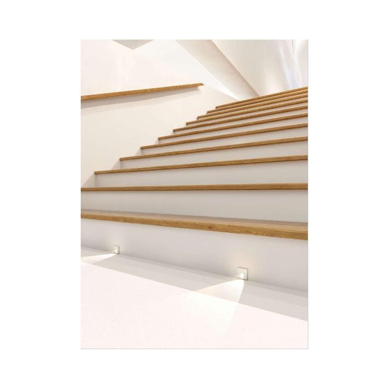 LUKY SEGNAPASSO QUADRATO MODERNO IP54 BIANCO O NERO LED 2W CON LUCE 3200K O 4000K BENEITO FAURE - Cristalensi Shop Online
