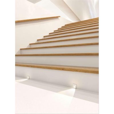 LUKY SEGNAPASSO QUADRATO MODERNO IP54 BIANCO O NERO LED 2W CON LUCE 3200K O 4000K BENEITO FAURE - Cristalensi Shop Online