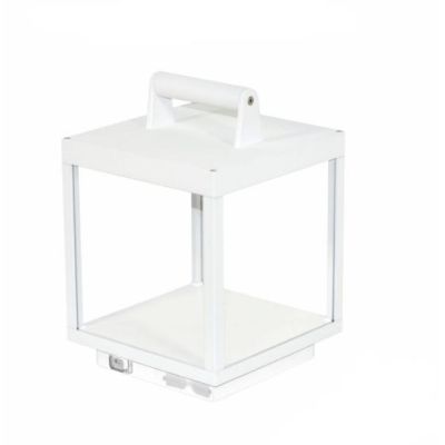 VISOR LAMPADA DA TAVOLO DECORATIVA IP65 BIANCA O CORTEN CON BATTERIA RICARICABILE LED 5W LUCE 3000K BENEITO FAURE - Cristalensi 