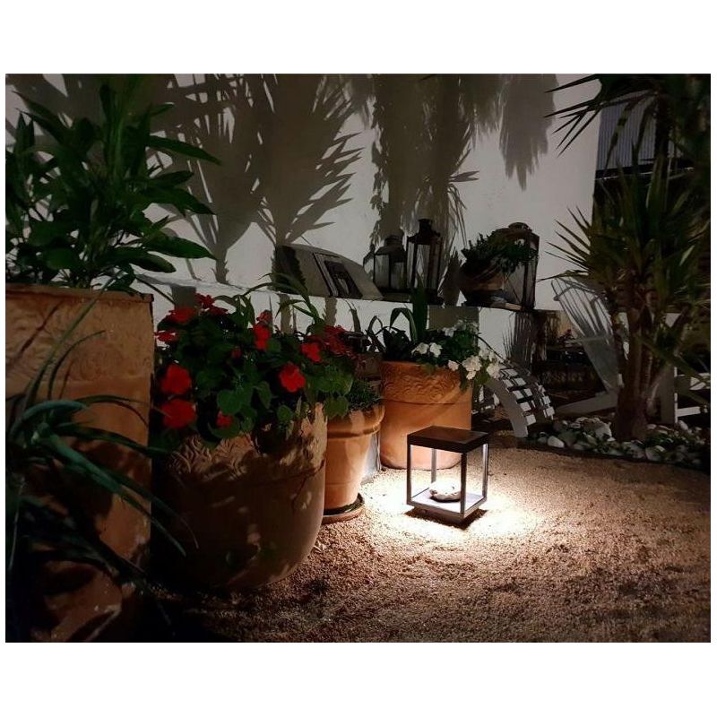 VISOR LAMPADA DA TAVOLO DECORATIVA IP65 BIANCA O CORTEN CON BATTERIA RICARICABILE LED 5W LUCE 3000K BENEITO FAURE - Cristalensi 