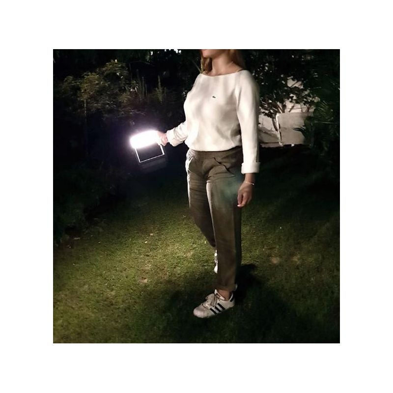 VISOR LAMPADA DA TAVOLO DECORATIVA IP65 BIANCA O CORTEN CON BATTERIA RICARICABILE LED 5W LUCE 3000K BENEITO FAURE - Cristalensi 