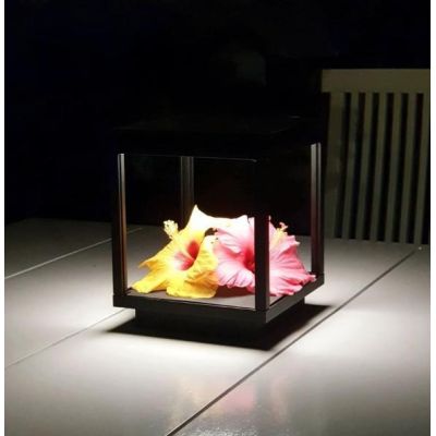 VISOR LAMPADA DA TAVOLO DECORATIVA IP65 BIANCA O CORTEN CON BATTERIA RICARICABILE LED 5W LUCE 3000K BENEITO FAURE - Cristalensi 
