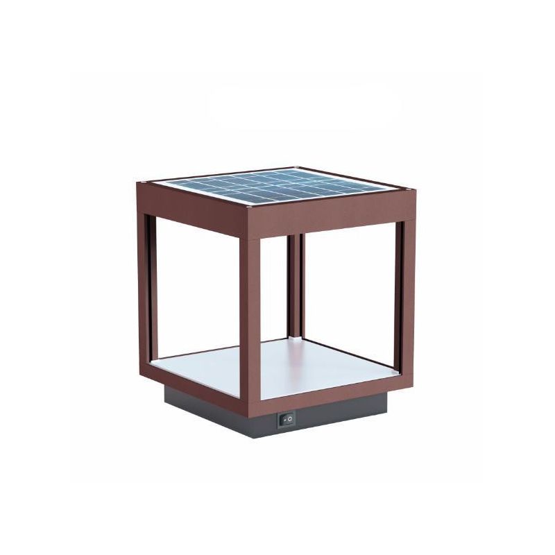 VISOR SOLAR LAMPADA DA TAVOLO IP65 BIANCA NERA O CORTEN CON PANNELLO SOLARE RICARICABILE LED 3,5W BENEITO FAURE - Cristalensi Sh