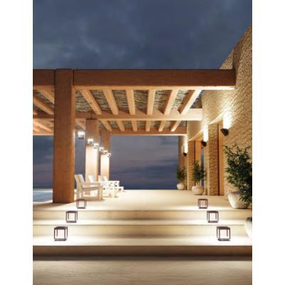 VISOR SOLAR LAMPADA DA TAVOLO IP65 BIANCA NERA O CORTEN CON PANNELLO SOLARE RICARICABILE LED 3,5W BENEITO FAURE - Cristalensi Sh