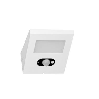IRIS APPLIQUE CON PANNELLO SOLARE E SENSORE PIR IP54 BIANCA O NERA LED 2,5W LUCE 4000K BENEITO FAURE - Cristalensi Shop Online