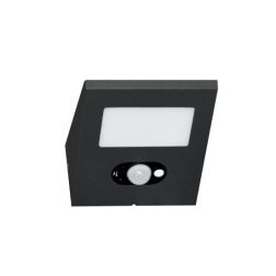 IRIS APPLIQUE CON PANNELLO SOLARE E SENSORE PIR IP54 BIANCA O NERA LED 2,5W LUCE 4000K BENEITO FAURE - Cristalensi Shop Online 2