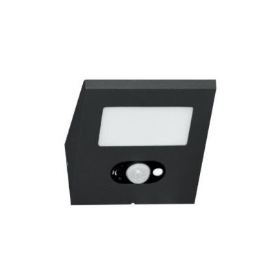 IRIS APPLIQUE CON PANNELLO SOLARE E SENSORE PIR IP54 BIANCA O NERA LED 2,5W LUCE 4000K BENEITO FAURE - Cristalensi Shop Online