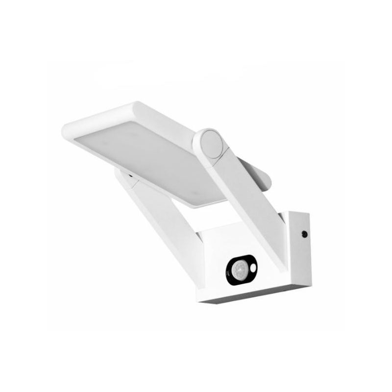 PROA LAMPADA ORIENTABILE CON PANNELLO SOLARE E SENSORE PIR IP54 BIANCA O NERA LED 1,6W LUCE 4000K BENEITO FAURE - Cristalensi Sh