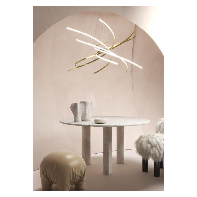 TORNADO LAMPADARIO MODERNO CON LED 69W LUCE 3000K O 4000K DIAMETRO CM 80 4 COLORI Top Light Illuminazione - Cristalensi Shop Onl