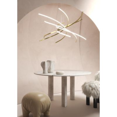 TORNADO LAMPADARIO MODERNO 4 COLORI LED 88W LUCE 3000K O 4000K DIAMETRO CM 100 Top Light Illuminazione - Cristalensi Shop Online
