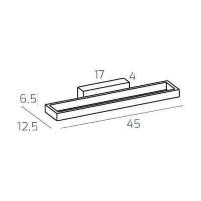 FOUR SQUARES APPLIQUE MODERNA LUNGHEZZA CM 45 LED 20W LUCE 3000K-4000K 4 COLORI Top Light Illuminazione - Cristalensi Shop Onlin