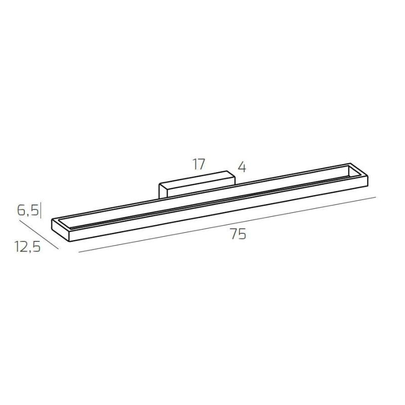 FOUR SQUARES APPLIQUE MODERNA LUNGHEZZA CM 75 LED 40W LUCE 3000K-4000K 4 COLORI Top Light Illuminazione - Cristalensi Shop Onlin