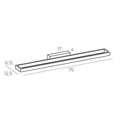 FOUR SQUARES APPLIQUE MODERNA LUNGHEZZA CM 75 LED 40W LUCE 3000K-4000K 4 COLORI Top Light Illuminazione - Cristalensi Shop Onlin