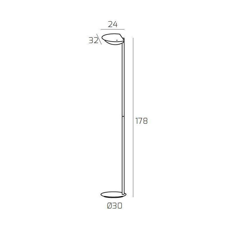 MOOD PIANTANA MODERNA CON PARABOLA GIREVOLE BIANCA GRIGIA O NERA 6 LAMPADINE ATTACCO GX53 Top Light Illuminazione - Cristalensi