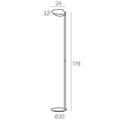 MOOD PIANTANA MODERNA CON PARABOLA GIREVOLE BIANCA GRIGIA O NERA 6 LAMPADINE ATTACCO GX53 Top Light Illuminazione - Cristalensi