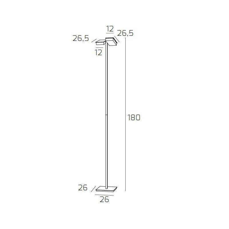 STYLE PIANTANA MODERNA 2 PARABOLE ORIENTABILI BIANCA,SABBIA,GRIGIA O NERA 6 LAMPADINE ATTACCO GX53 Top Light Illuminazione - Cri