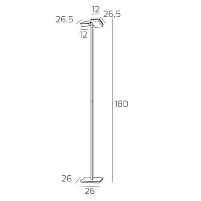 STYLE PIANTANA MODERNA 2 PARABOLE ORIENTABILI BIANCA,SABBIA,GRIGIA O NERA 6 LAMPADINE ATTACCO GX53 Top Light Illuminazione - Cri