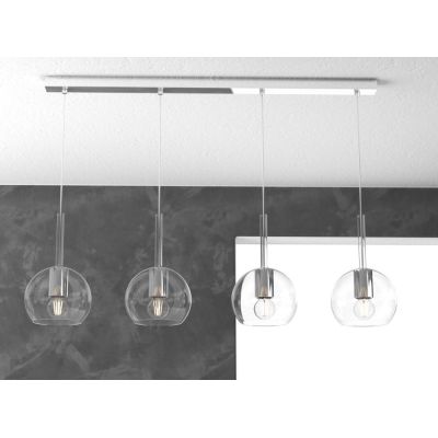 FUTURE BINARIO IN METALLO CROMATO CON 4 SFERE 15CM IN VETRO DISPONIBILE IN 5 FINITURE Top Light Illuminazione - Cristalensi Shop